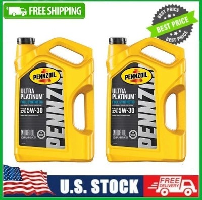 2 Pack Pennzoil Ultra Platinum Full Synthetic 5W-30 Motor Oil, 5 Quart Pk