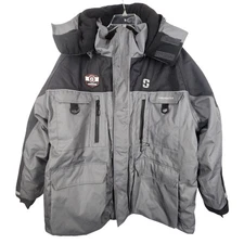 Striker Ice Hardwater Jacket Mens 3XL Gray Hooded Insulated Sureflote Fishing