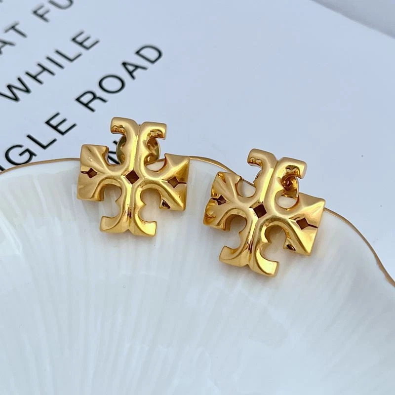 LO ÚLTIMO Tory Burch Roxanne 1 Pulgada Pendientes Dorados Cúpula Bestseller NUEVO Foto 2 de 4