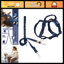 No Pull Martingale Dog Harness  Leash Set, Adjustable Front Clip, Reflective, P