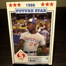 SCD 1986 Memphis Chicks Bo Jackson Rookie Future Star Silver #13 Baseball Card