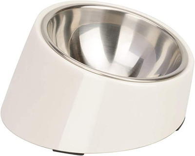 Superdesign Mess Free 15° Slanted Bowl for Dogs and Cats, Tilted Angle Bulldog B