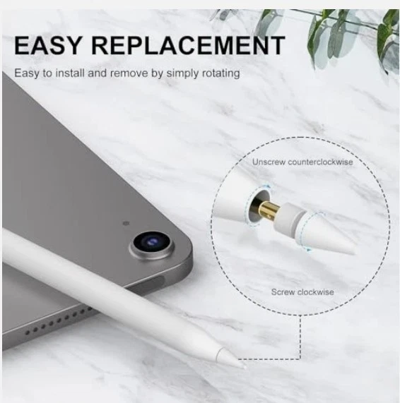 Replacement Tips for Apple Pencil 2nd & 1st Generation Tips, 1 x Tip White - Image 3 of 4