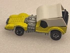 hot wheels redline 1973 ODD JOB YELLOW TOP CRACKED NICE COLOR