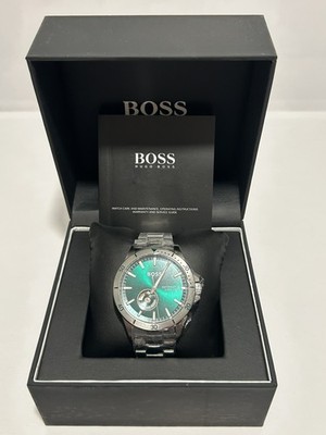 Hugo Boss Troper Automatic Watch HB1514200   Green Dial   Stainless Steel - New