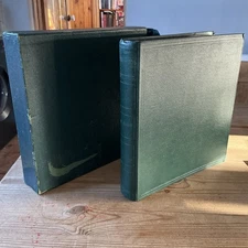 Stanley Gibbons Plymouth 2 Peg Stamp Album With Box Case Green 