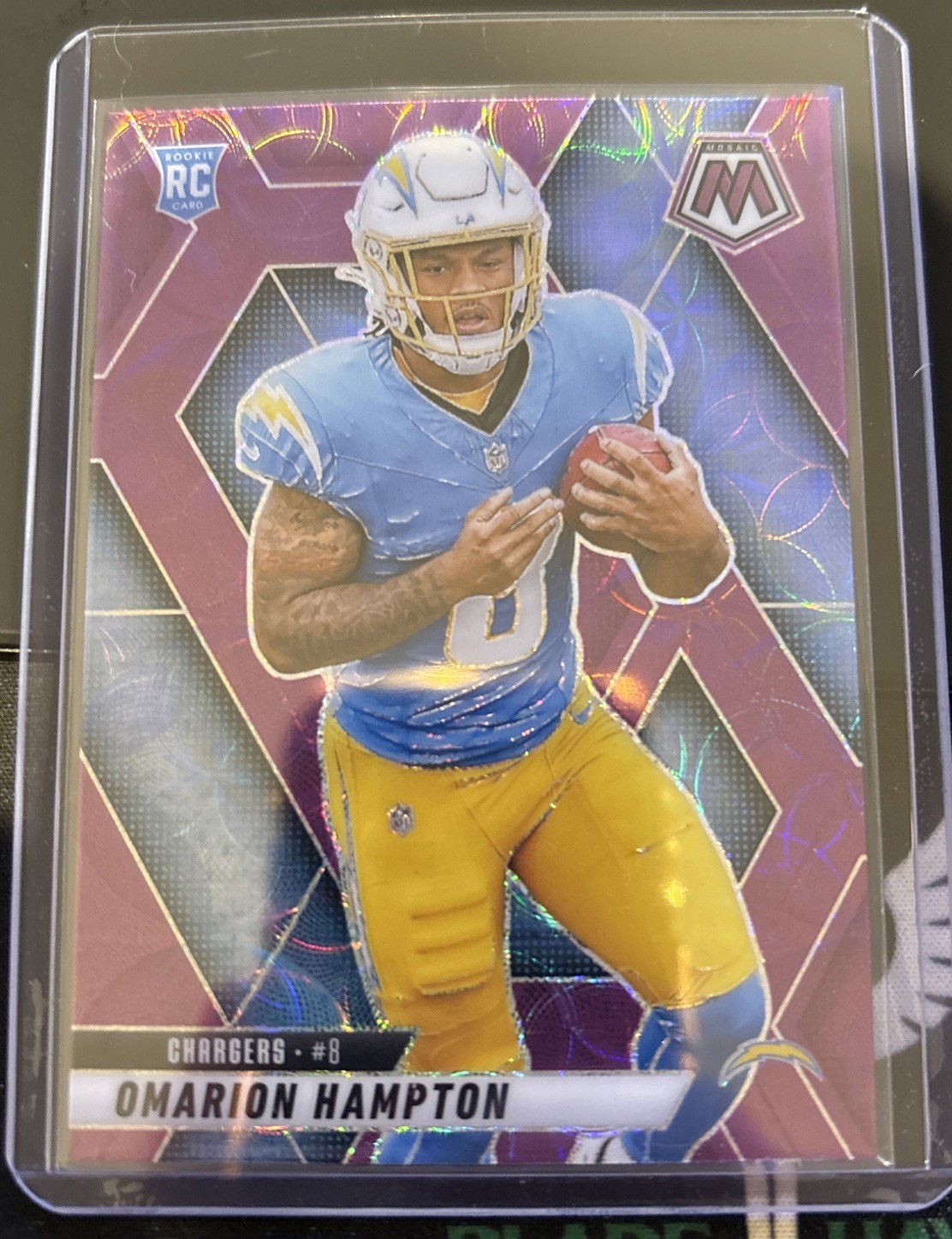 2025 Omarion Hampton Mosaic Purple Scope Costco Exclusive Rookie Card #335