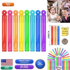 32 Piece Mini Bubble Wands 8 Color Bubbles Party Favor Assortment Box