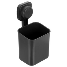 1Pcs 4" x 8" Wall Mounted Suction Toothbrush Holders for Bathroom, Black