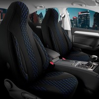 Pilot SitzbezüGe Passend FüR Chevrolet Volt (Schwarz-Blau) | 2X Vorne | Prime