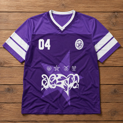 Aespa Armageddon Football Jersey Purple Shirt SMTOWN Kpop My