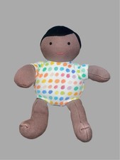 Lovevery Baby Doll Organic Cotton Plush Black Hair Tan Skin Montessori 8  