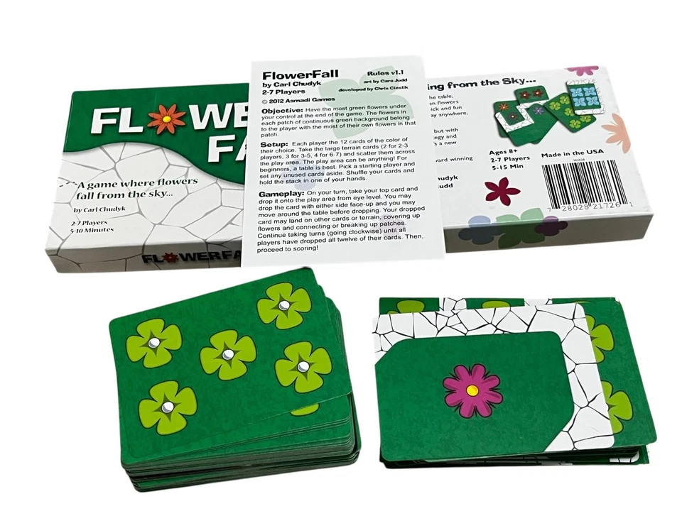 FlowerFall Asmadi Games Board Game 2-7 Players Ages 8+ Card Game - Изображение 3 из 3