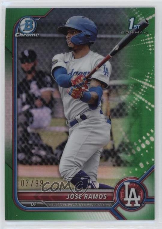 2022 Bowman Chrome Prospects Green Refractor 7/99 Jose Ramos #BCP-129 09wc