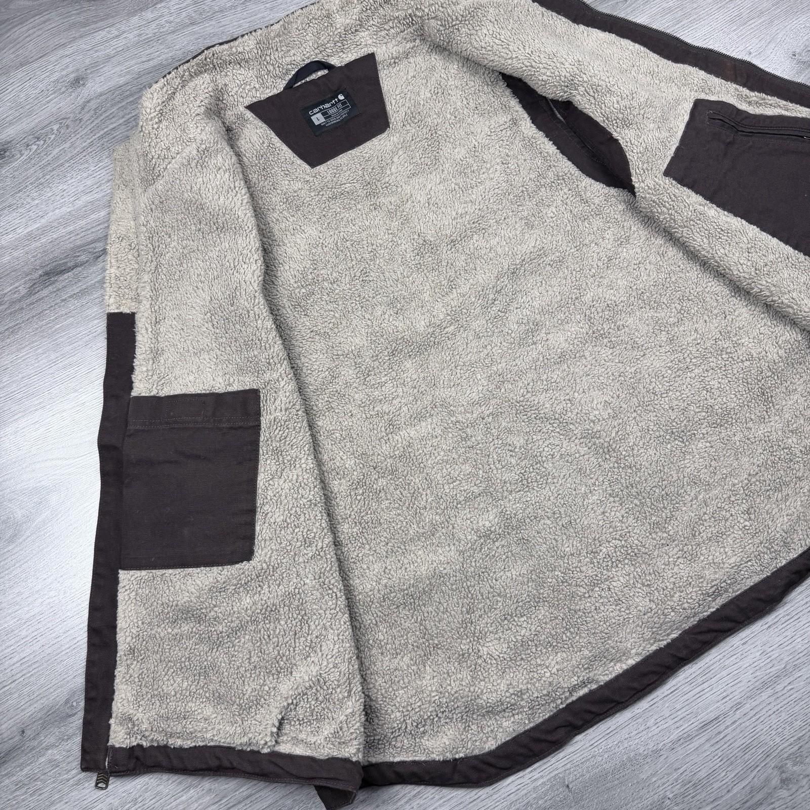 Carhartt Sherpa Lined Workwear Gilet Brown – Size L (Loose Fit) image 10