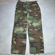 Vintage 90s Army Hot Weather Woodland Camo Combat Military BDU Pants Medium Long