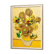 Girasoli 3D Art Mural Decorazione Building Blocks Set Compatibile Con Particelle