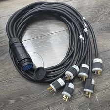 Socapex Power Break-in Cable 19 Pin Female To 6 Edison Male 6ft Breakin Hubbell