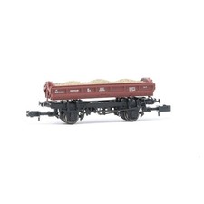 EFE Rail E87515 14T 'Mermaid' Side Tipping Ballast Wagon Gulf Red, N Gauge