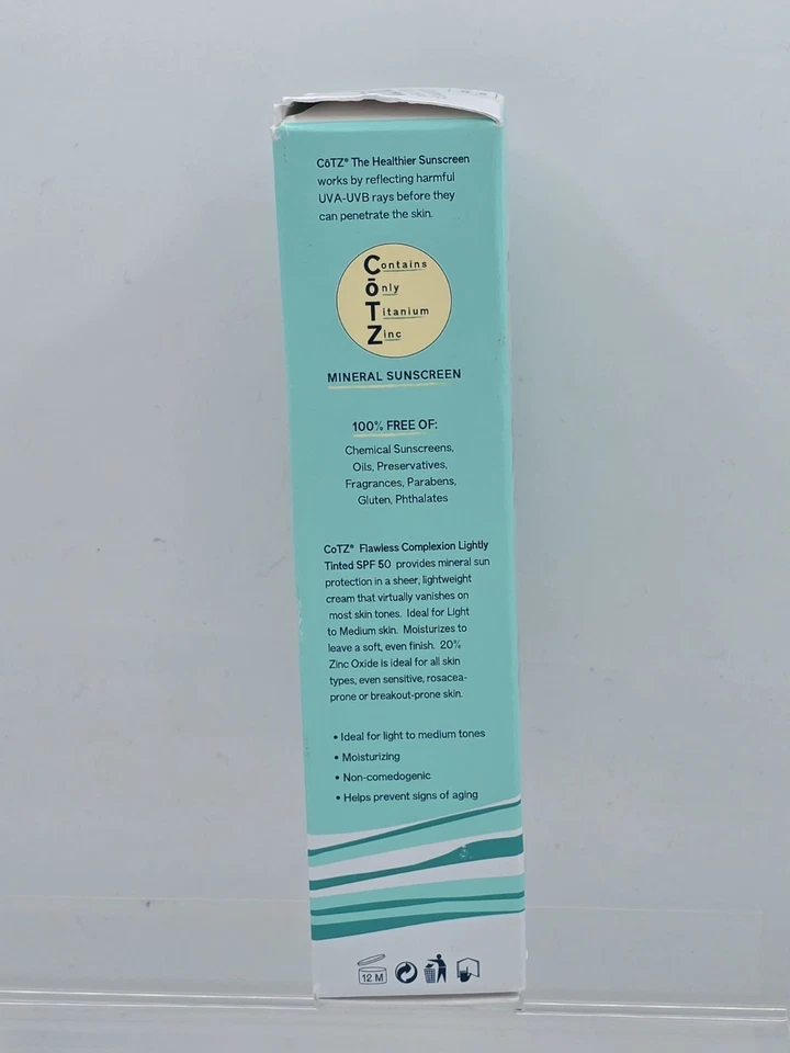 COTZ Flawless Complexion Lightly Tinted Mineral Sunscreen SPF 50 - 2.5 oz - Image 4 of 4