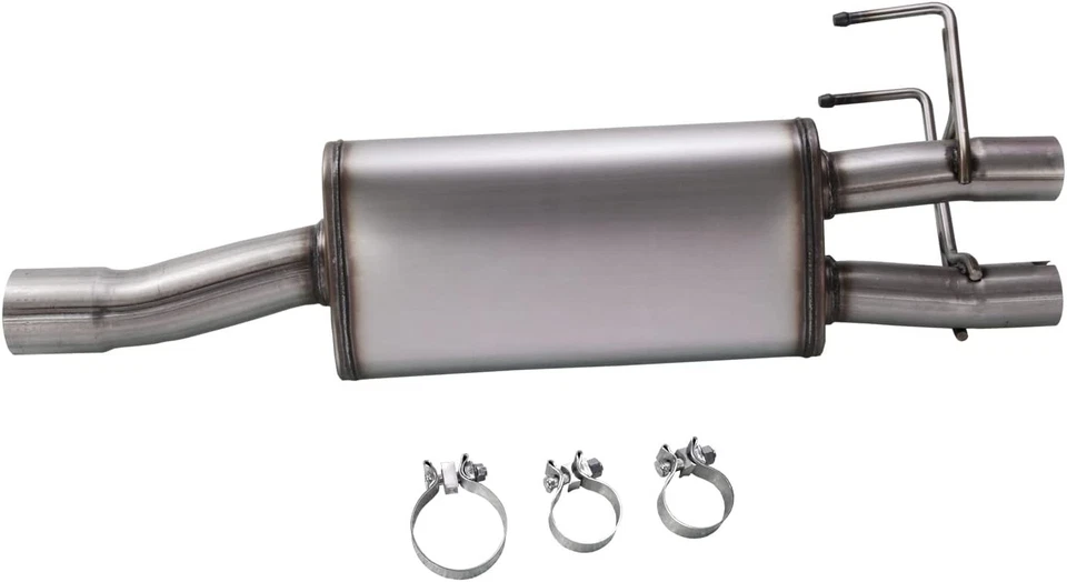 Sistema de escape pulido de dos cámaras con entrada de 3" para Ram 1500 2009-2018 Foto 4 de 4