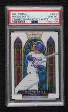 2021 Panini Prizm Stained Glass White Wave Mookie Betts #SG-2 PSA 10 GEM MT 19fe