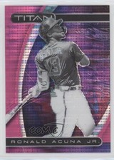 2021 Panini Chronicles Titan Pink Pulsar Prizm Ronald Acuna Jr #2 aw2