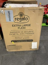 BalanceFrom Walk-Thru Safety Gate for Baby and Pets, 29.1-38.5"W, 30"H, White