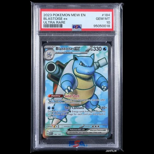 PSA 10 Pokemon 2023 Mew EN Blastoise ex 151 Ultra Rare 184/165