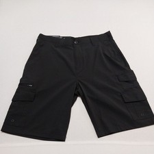 Iron Co. Men's Comfort Waistband Stretch Hybrid Cargo Short Black Size 32 NWT