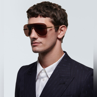 NEW GUCCI AVIATOR GOLD BROWN UNISEX SUNGLASSES NEW GG1531S 002 GUCCI GOLD BROWN AVIATOR UNISEX GUCCI  main image 3