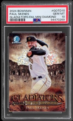 2024 Bowman Chrome Paul Skenes #GOTD10 PSA 10 45/150 Baseball Gem Mint Mini