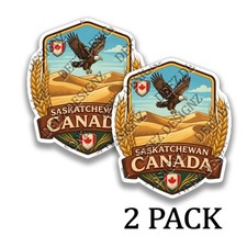 Saskatchewan Canada Vinyl Decal Destination Decals Window Decor 2 Pack 44048