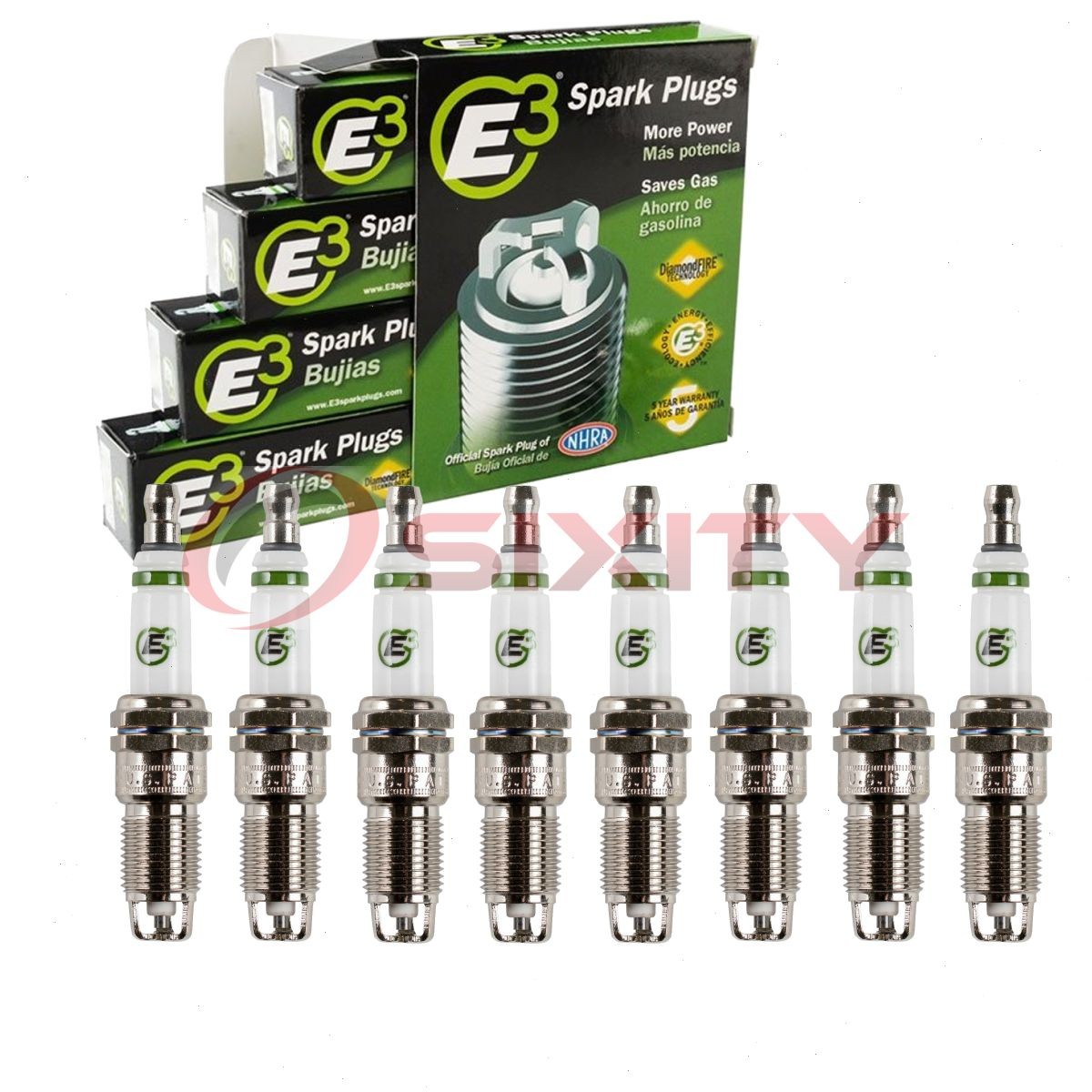 8 pc E3 Spark Plugs for 1996-1999 GMC K2500 Suburban 5.7L 7.4L V8 Ignition zm