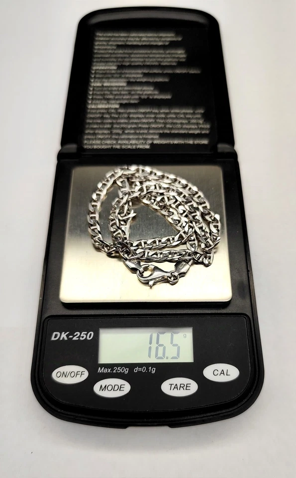 Catena argento 925 uomo lunghezza cm. 46 gr. 16.60 nuova - Immagine 3 di 4