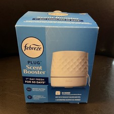 Febreze Plug-In Scented Oil Warmer, Boost Button, White, Modern Style