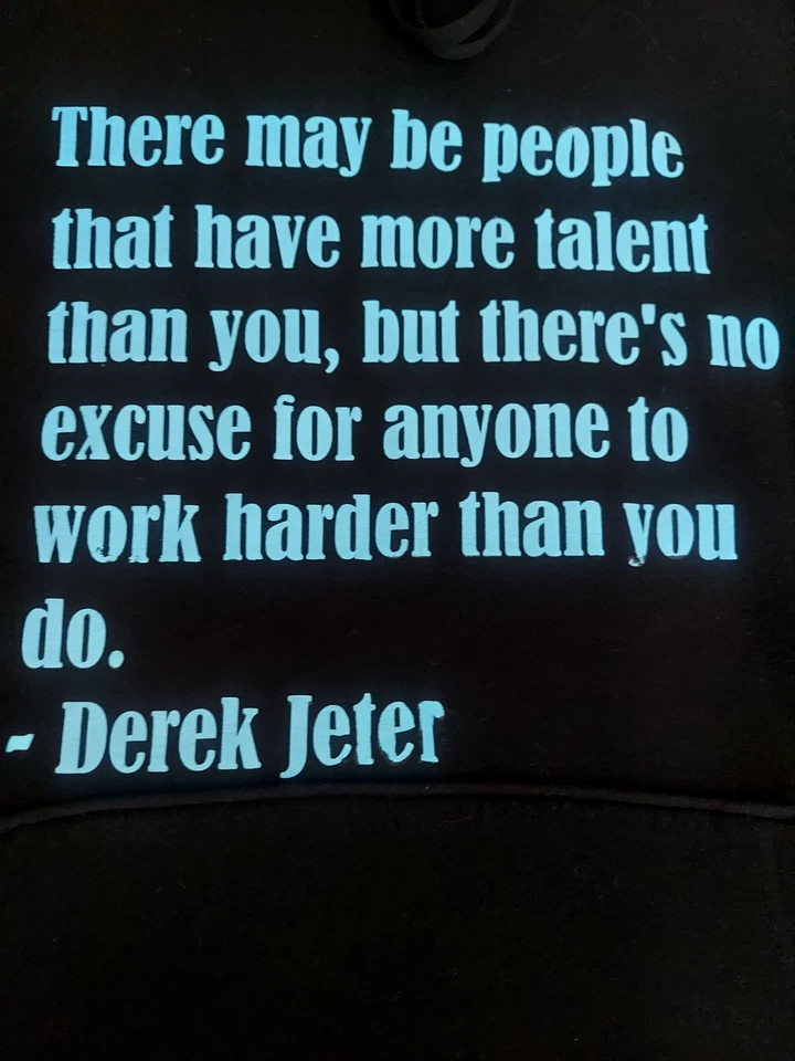 Дерек Джетер цитата черный толстовка с капюшоном толстовка мужская средний - Изображение 2 из 4