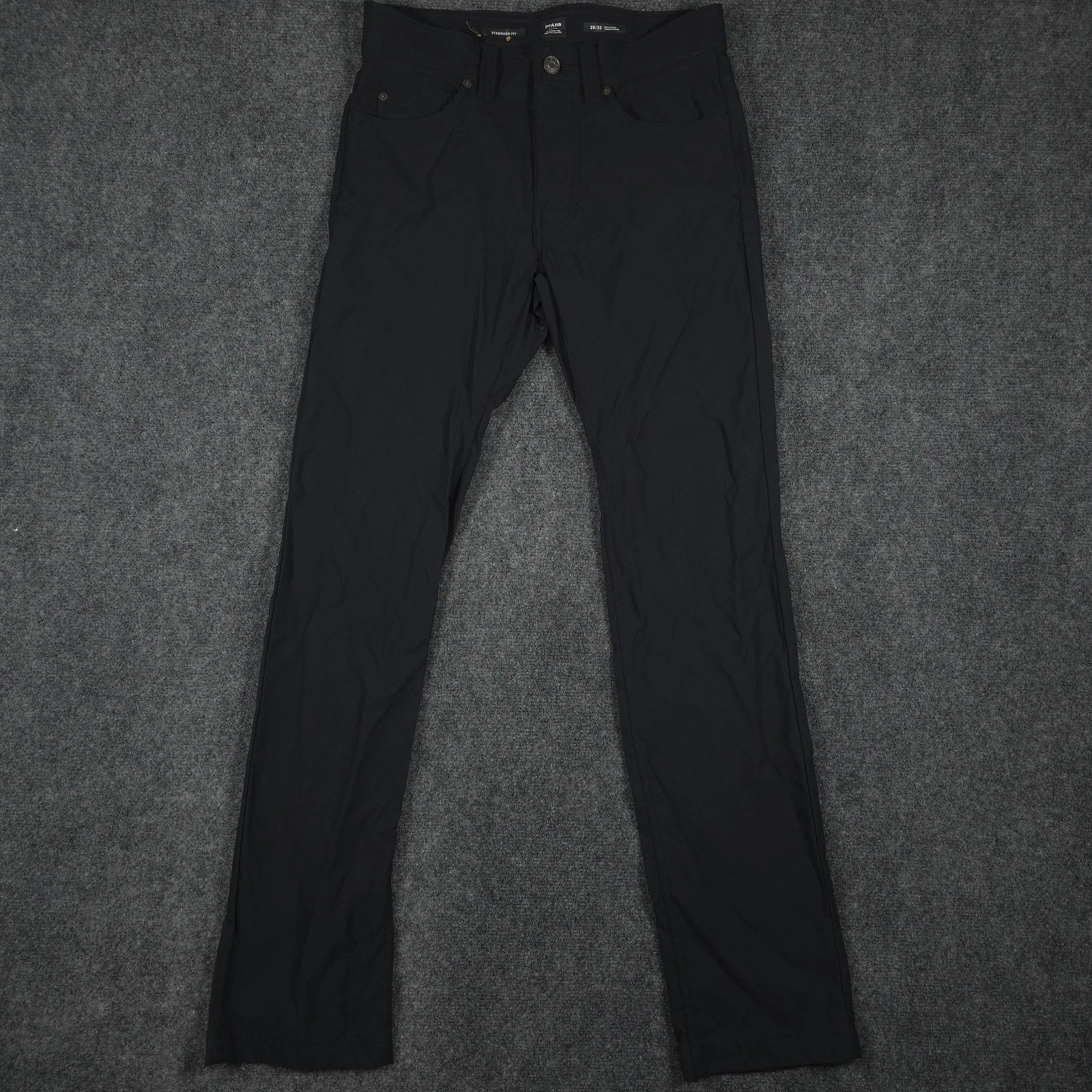 Prana Brion Pants Mens 28x32 Black Nylon Stretch Hiking Outdoor Standard Fit