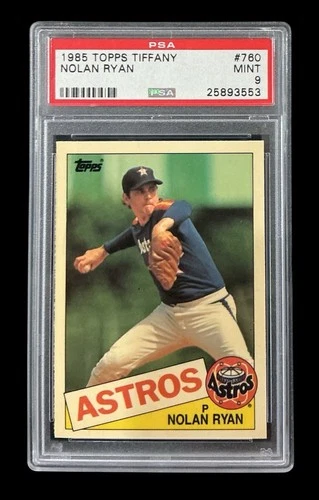 1985 topps #760 nolan ryan; glossy variation SP tiffany edition PSA 9  **MINT**