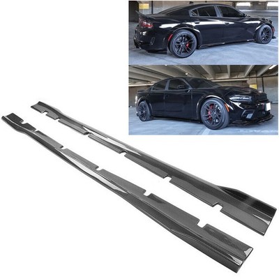 Fits For 2020-23 Dodge Charger SRT Widebody Side Skirts Extension Carbon Fiber