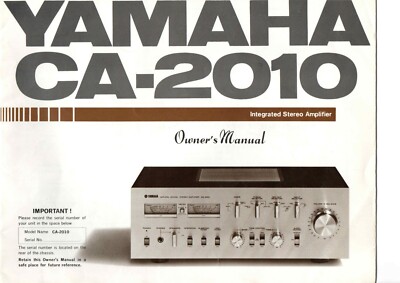 YAMAHA CA-2010 - Owner`s Manual (Color).