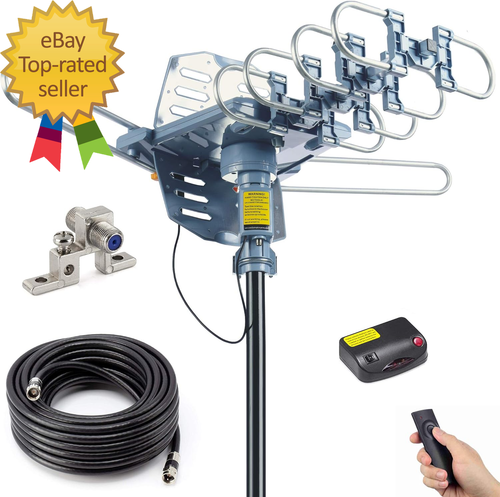 PBD Outdoor Digital Amplified HDTV Antenna 150 Mile Motorized 360 Degree Rotatio - Picture 2 of 9