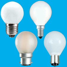 25x Opal Round Golf Dimmable Standard Light Bulbs 25W 40W 60W BC ES SBC SES Lamp
