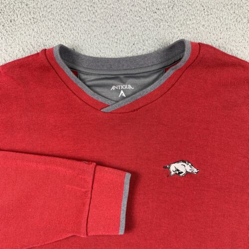 Arkansas Razorbacks Sweater Mens 2XL XXL Red Football Pullover NCAA Sweatshirt - Photo 1/11