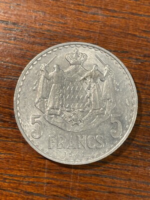 Monaco Currency 5 Francs Louis II 1945 (8-38) | eBay