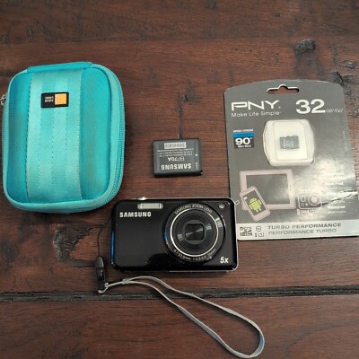 Samsung PL Series PL120 Digital Camera - Black with 32gb Memory Card Tested