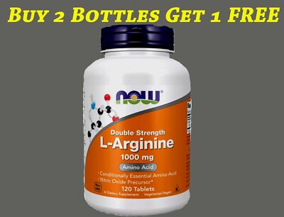 NOW FOODS  L- Arginine (Double Strength 1,000 mg. 120 Tabs), 500 mg 100, 250 Cap