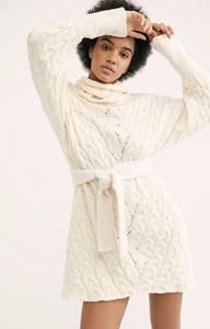free people cable knit sweater dress