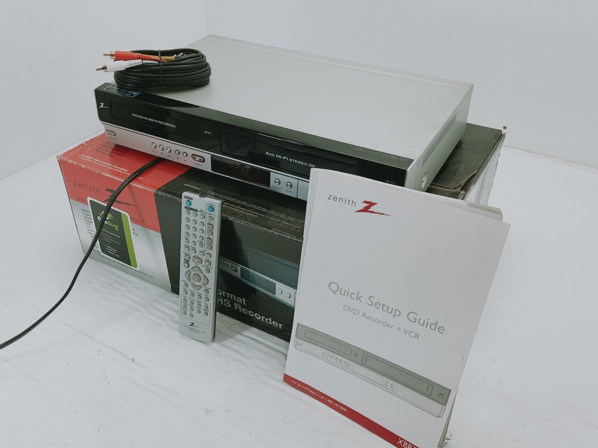 Zenith XBR716 DVD Recorder VHS Recorder Combo W Remote Playing