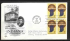 USA SC # 1308 Indiana Statehood FDC . Artcraft Cachet